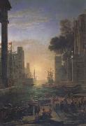 Port of Ostia with the Embarkation of St Paula (mk17), Claude Lorrain